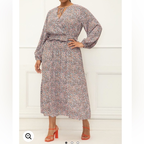 Eloquii Dresses & Skirts - ❤️Eloquii NWT Elements Poet Sleeve Smocked Waist Maxi Dress w/ colorful pattern!